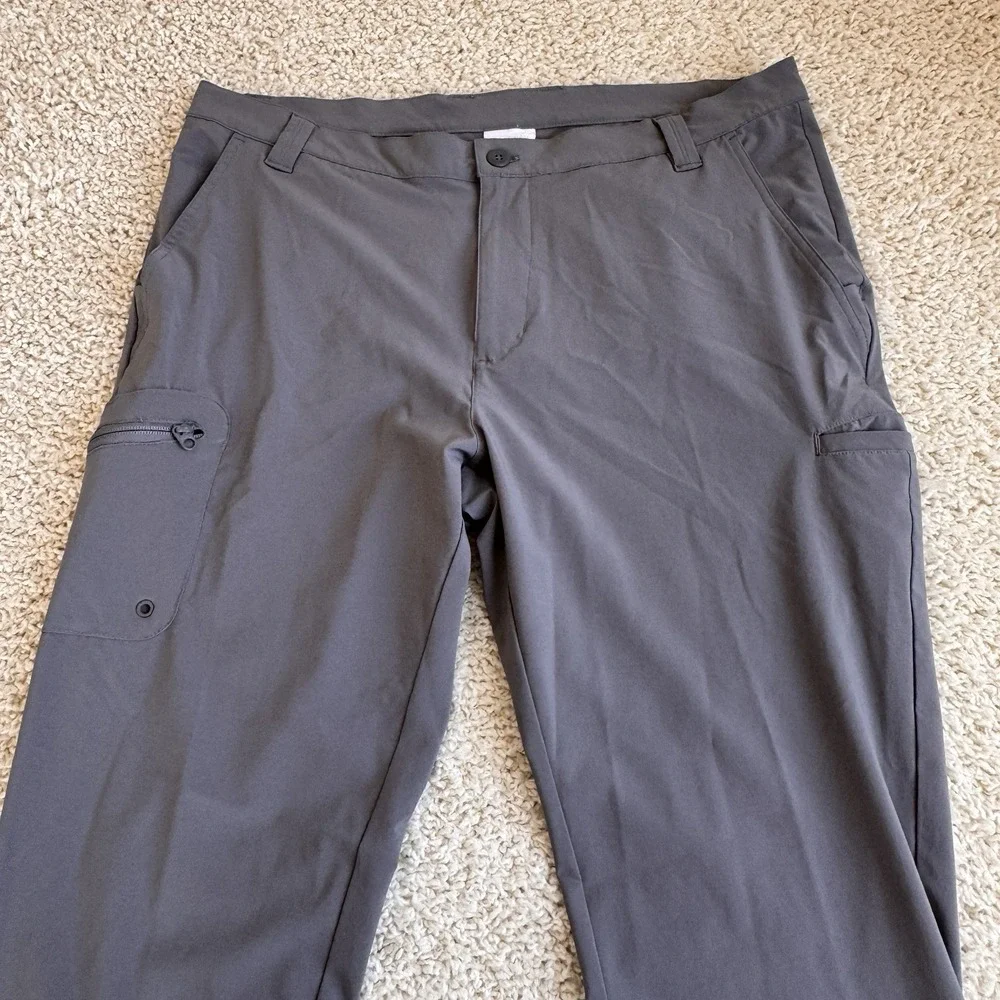 Columbia PFG Men's Gray Fishing Pants 38x32 Omni-Shade Omni-Wick Performance